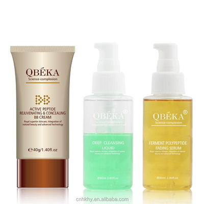QBEKA 효소 폴리 펩타이드 희소화 세럼 하얀색 금 얼굴 키트