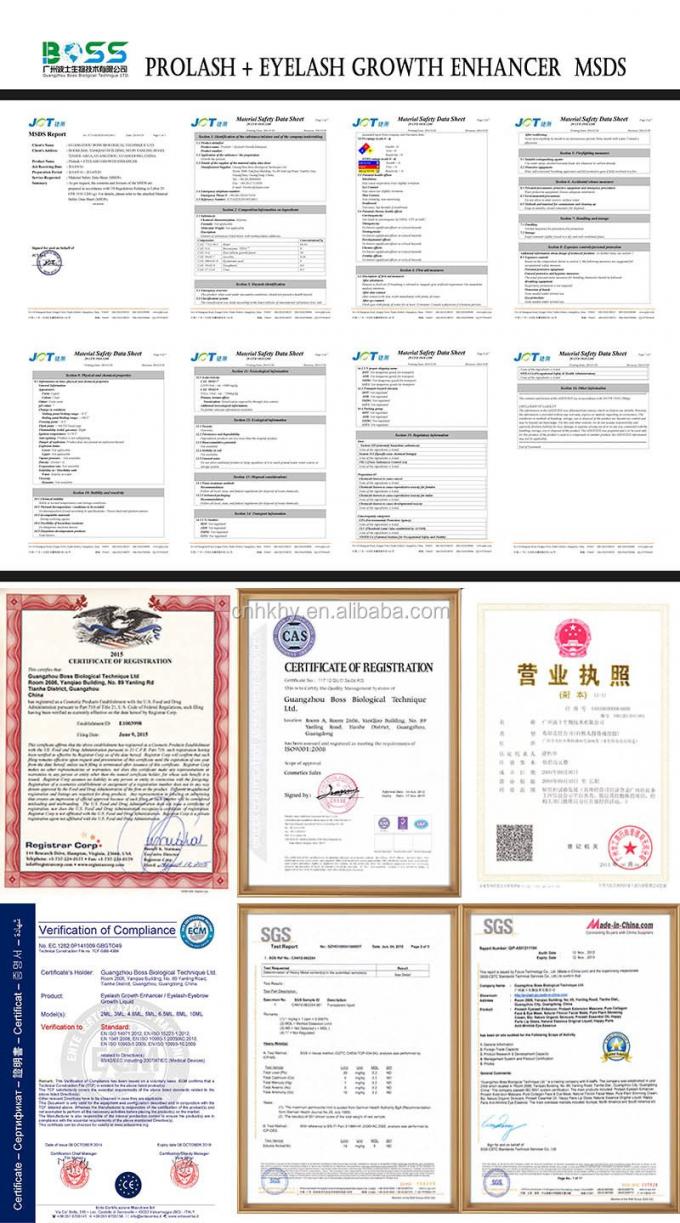 프로라시 눈꺼풀 성장 세럼 100% 천연 물질 승인 된 강화 액체 공급 4