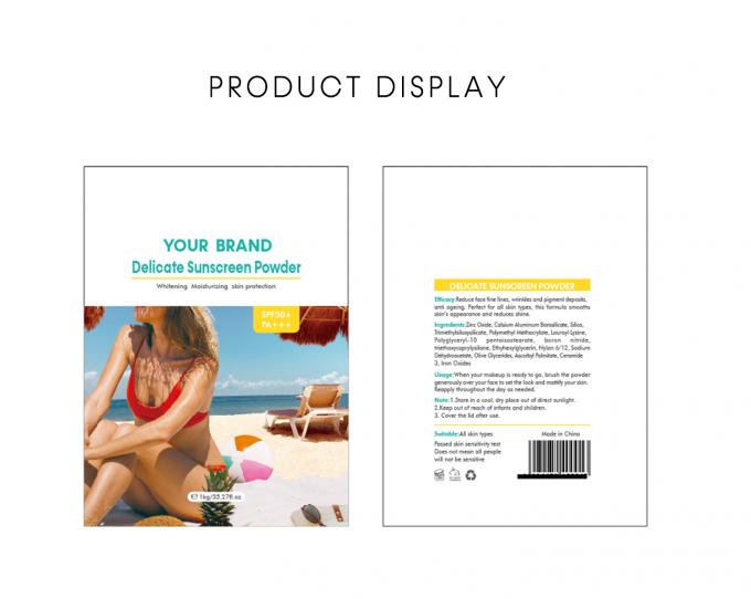 파우더 자외선 차단제 SPF 건조 자외선 차단제 미네랄 파우더 UVA 및 UVB SPF 3