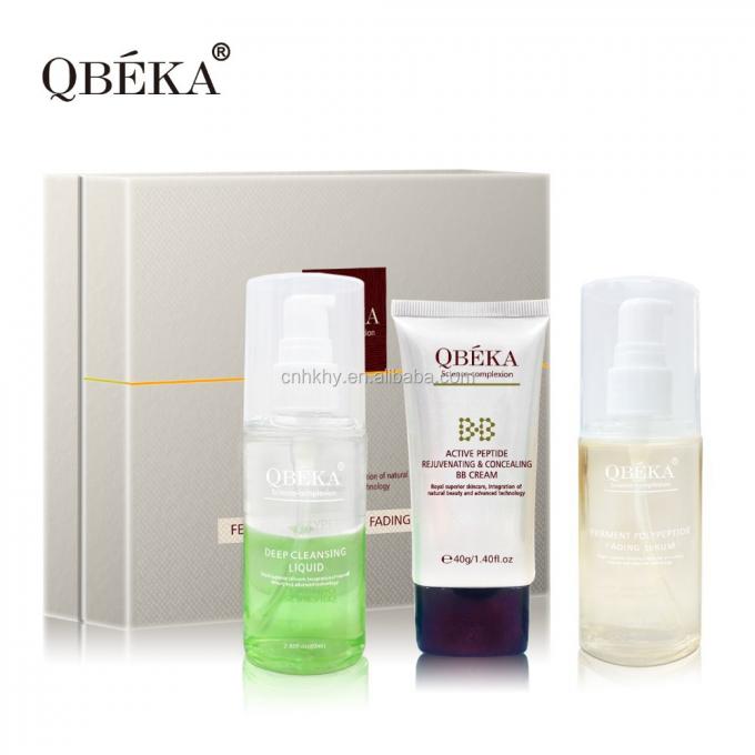 QBEKA 효소 폴리 펩타이드 희소화 세럼 하얀색 금 얼굴 키트 0