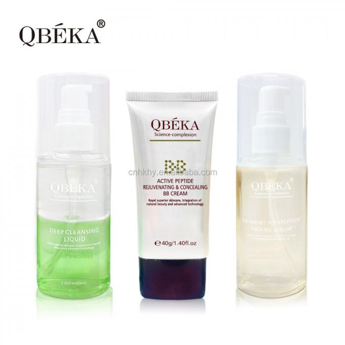 QBEKA 효소 폴리 펩타이드 희소화 세럼 하얀색 금 얼굴 키트 4