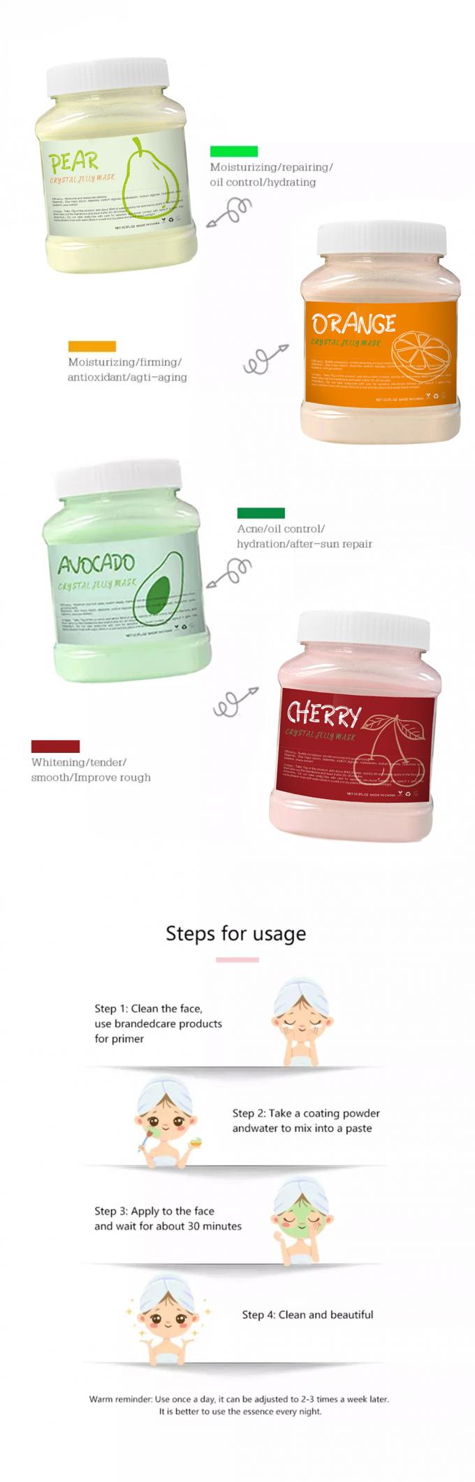 수분화 Hydro 영양제 젤리 콜라겐 함유 된 과일 마스킹 분말 마스크 2