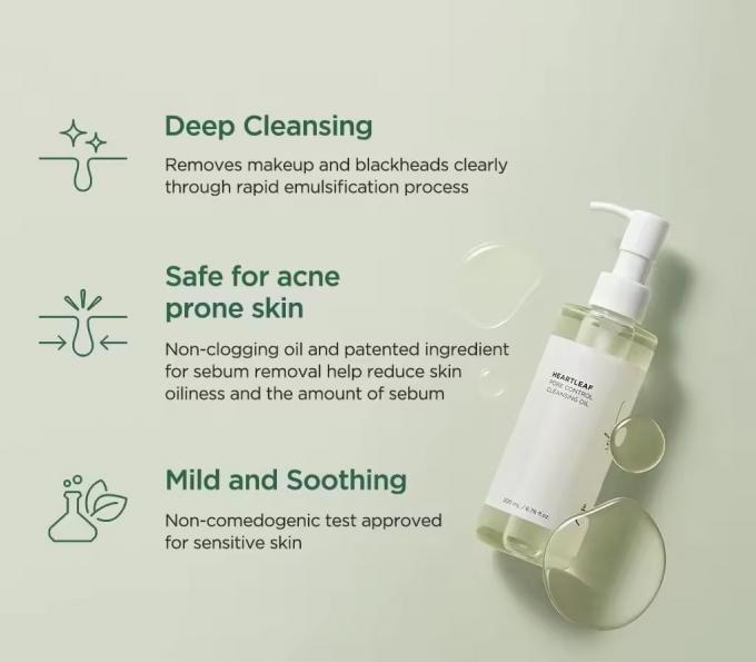 개인 레이블 지원 맞춤 Heartleaf 포어 제어 청소 기름 얼굴 청소 2
