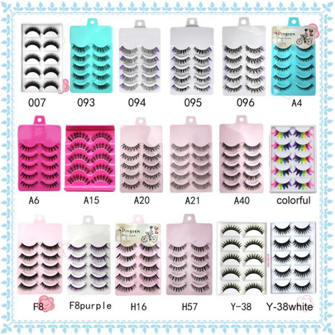 10mm-15mm 천연 긴 가짜 안구 5 쌍 합성 색발 확장 0