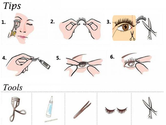 10mm-15mm 천연 긴 가짜 안구 5 쌍 합성 색발 확장 6